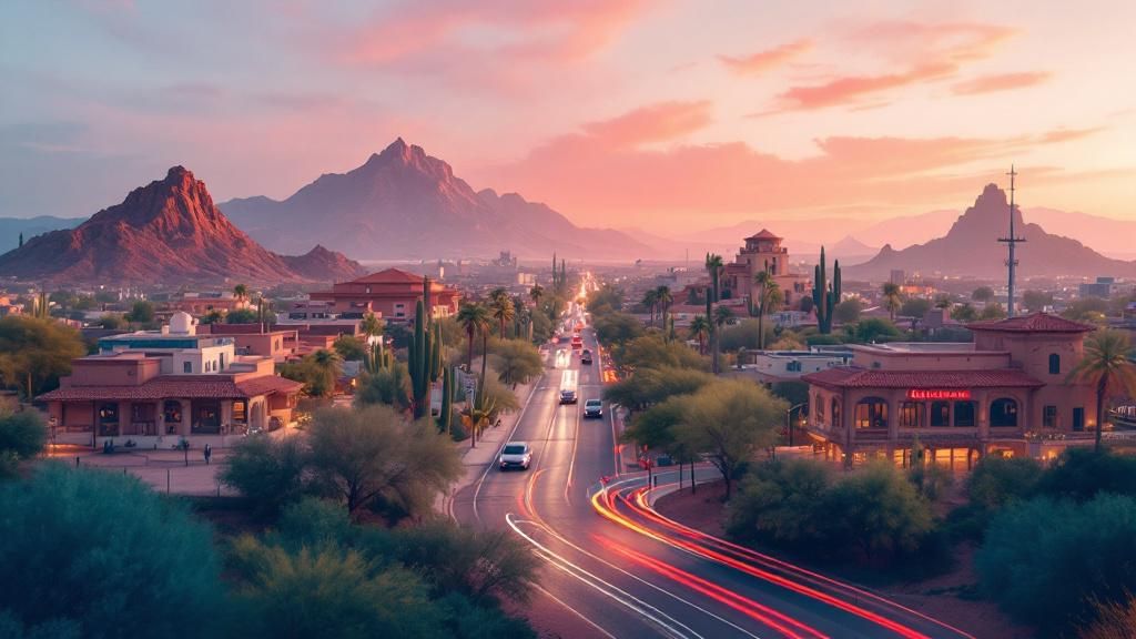 A detailed infographic showing current local SEO statistics and trends specific to Tucson, with charts and graphs.