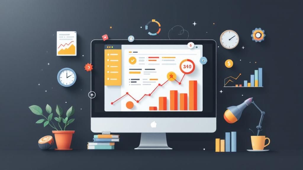 An illustration of a startup budget chart with web design as a key component.